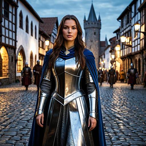 Medieval Woman Knight in Armor