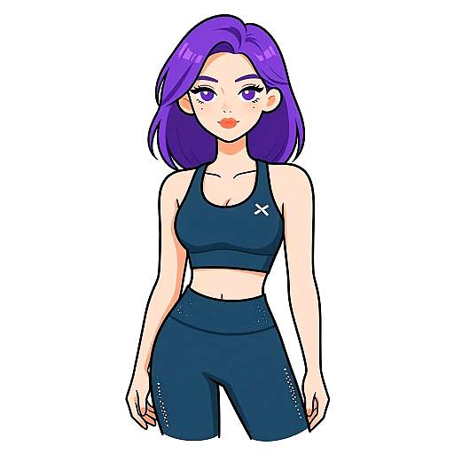 Athletic Woman in Teal Sportswear