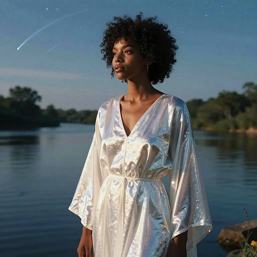 Afrofuturist Poet-Astronomer in Luminous Robes