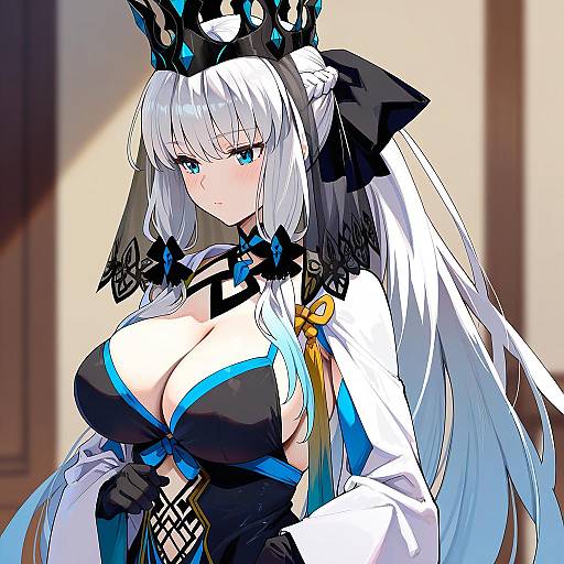 Illustration of Morgan le fay (queen of winter) (fate), fate/grand order in the style of Simao (x x36131422)