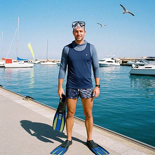 Man Ready for Deep Sea Adventure