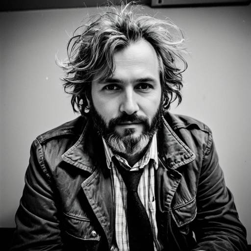Middle-aged Man with Messy Hair and Scruffy Beard
