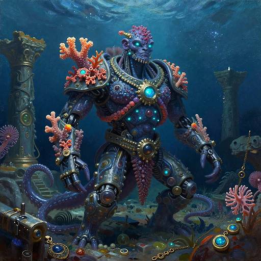 Bioluminescent Deep-Sea Golem of Atlantis