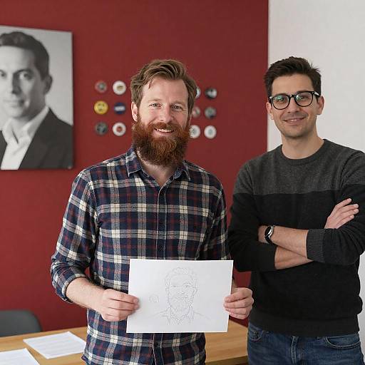 Smiling Friends in a Creative Space