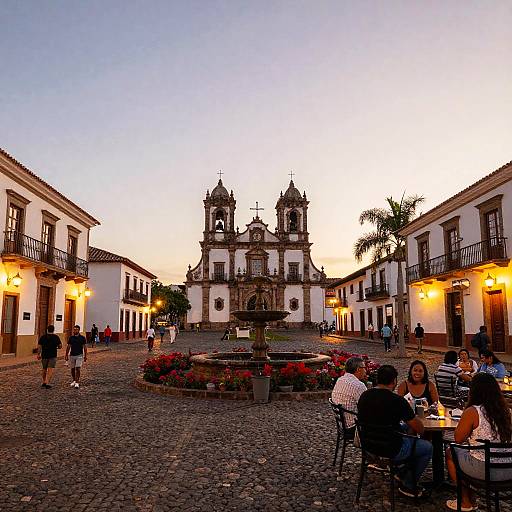 Vergara Town Square Sunset Scene