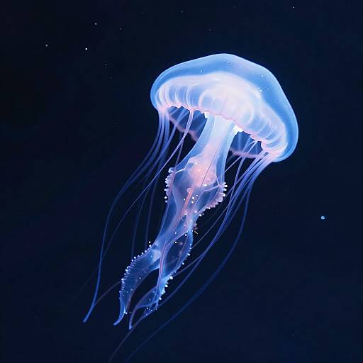 Ethereal Moonlight Jellyfish in Cosmos