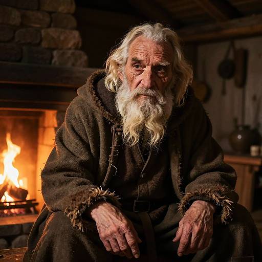 Wise Elderly Man Fantasy Portrait