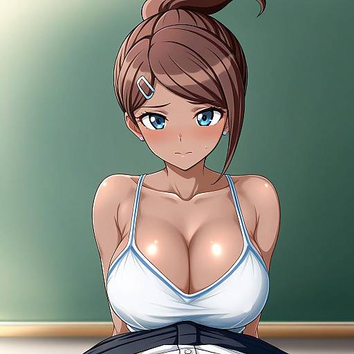 Illustration of Asahina aoi, danganronpa (series) in the style of Zenrakishi