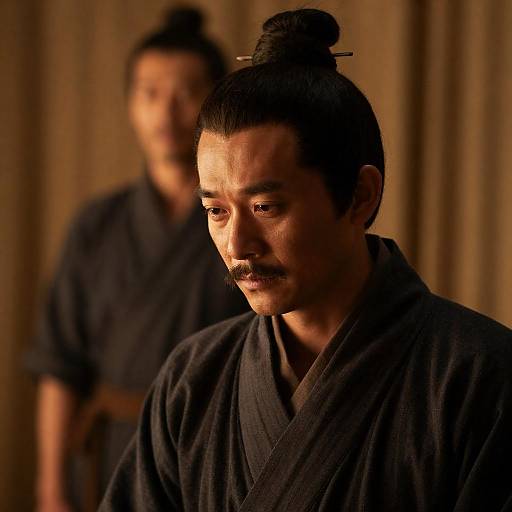 Somber Portrait of a Man in Robe