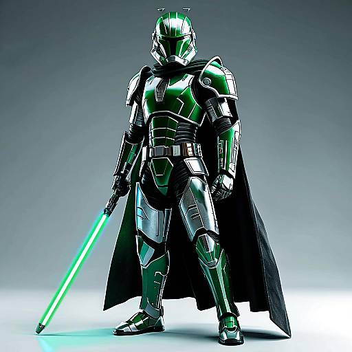 Full Body Green Armor Jedi