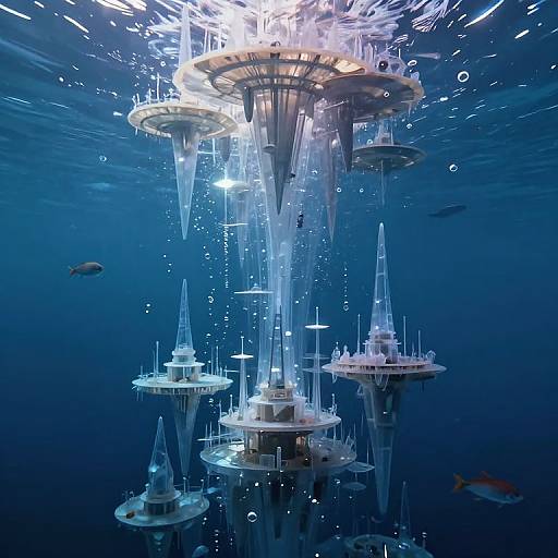 Mesmerizing Inverted Underwater Crystal City