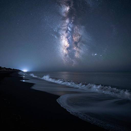 Milky Way Over Black Sand Beach