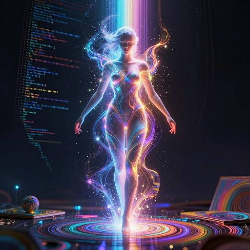 Ethereal AI Creating Radiant Digital Art