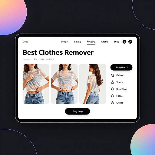 Modern Clothes Remover Website Mockup
