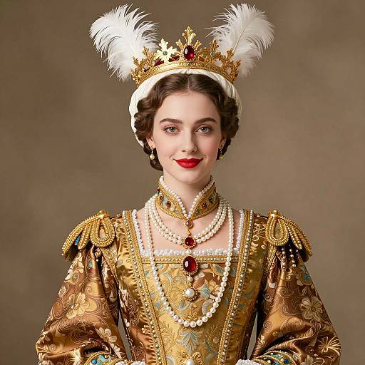 Regal Woman in Kronk-Inspired Costume