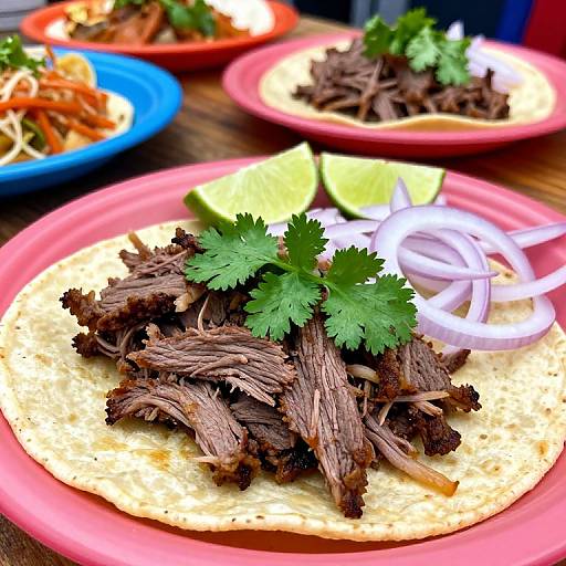 Juicy Barbacoa Tacos Street Food