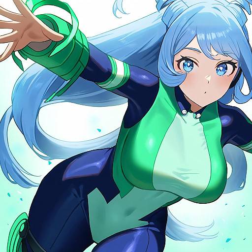 Illustration of Hadou nejire, boku no hero academia in the style of Akagi kurage