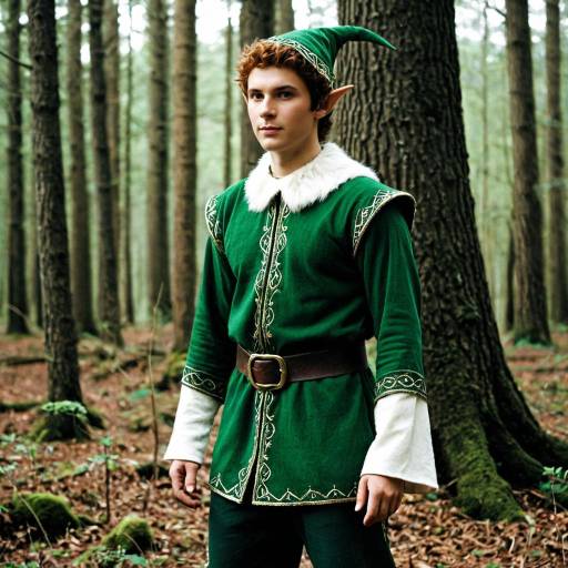 Realistic Elf in Forest Attire