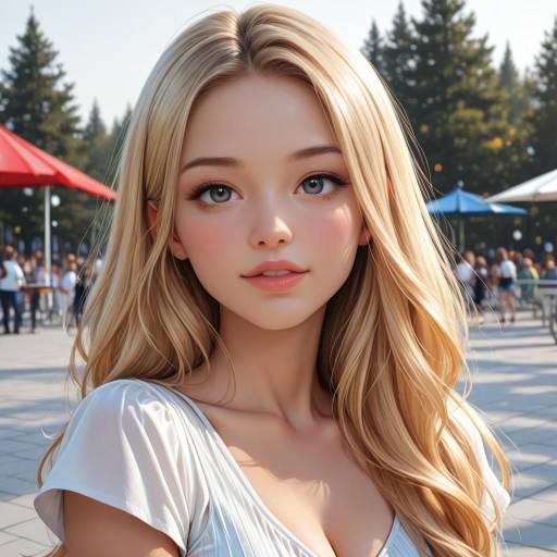 Hilarious Caricature of a Cute Blonde Teen
