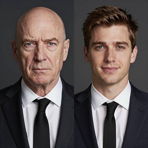 Contrast of Generations: Two Men Portrait
