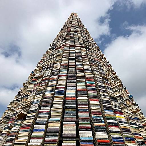 Majestic Spiral Pyramid of Books