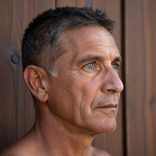 Photorealistic Rugged Middle-Aged Man Portrait