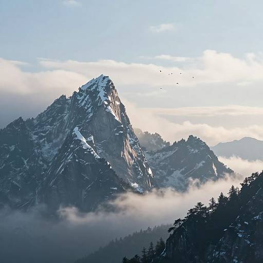 Serene Crystalline Mountain Landscape