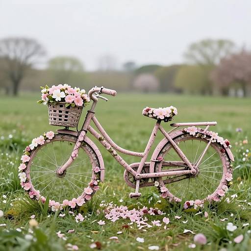 Bicycles as Living Blossomed Sculptures
