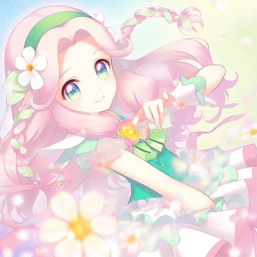 Illustration of Hanami kotoha, precure in the style of Shirahane nao