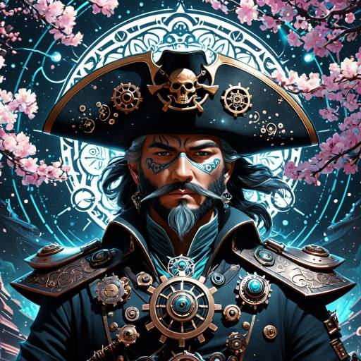 Hyperrealistic Space Pirate Headshot