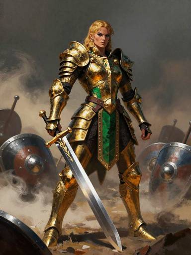 Epic Giant-Slayer Warrior Woman