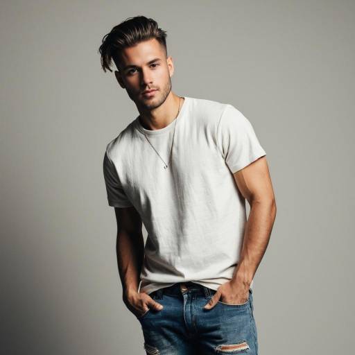 Stylish Man with Defined Features Portrait
