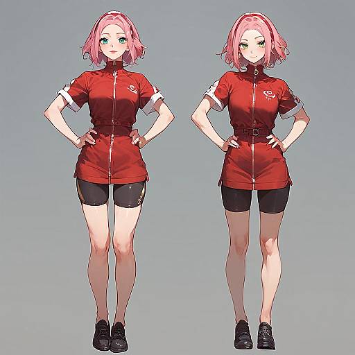 Haruno Sakura in Red Qipao