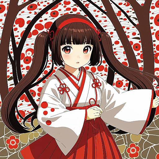 Illustration of Amayadori machi, kumamiko in the style of Kaga3chi