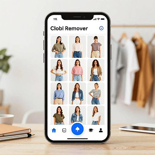 Clothes Remover Photo Editor App on Smartphone