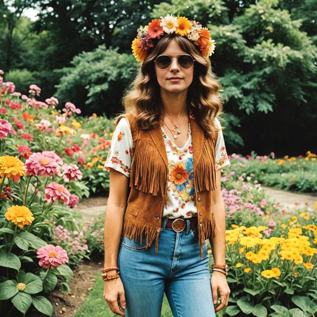 Whimsical 70s Flower Child Fashion