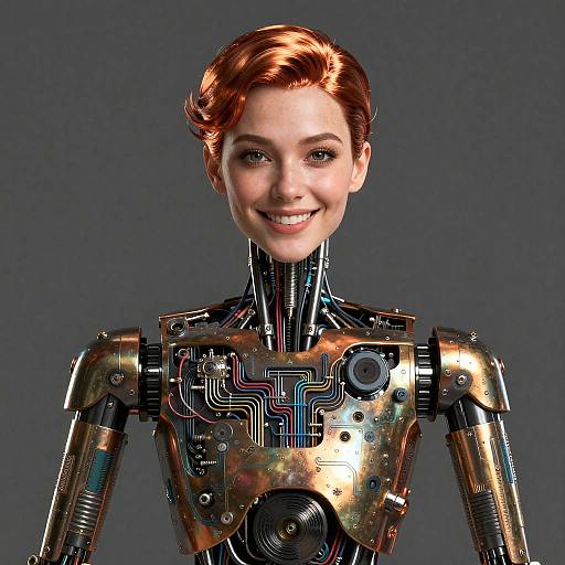 Hyperrealistic Androgynous Droid Portrait