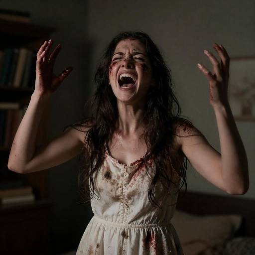 Haunting Portrait of a Distressed Woman