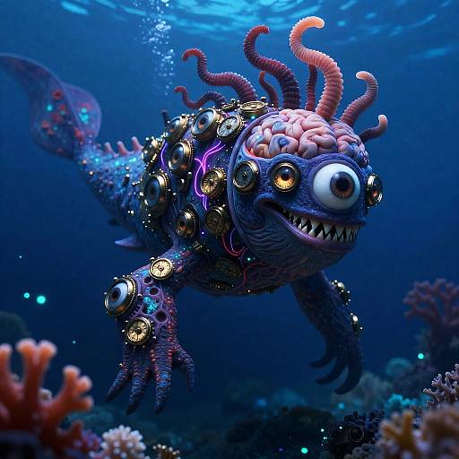 Bioluminescent Coral Leviathan Clockwork Fusion