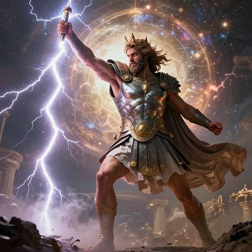Zeus Lightning Bolt in Mythic Armor