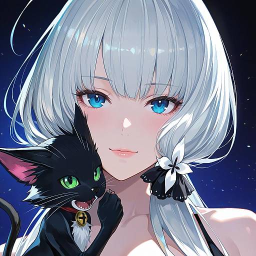 Illustration of Cait sith (ff7), final fantasy in the style of Lam (ramdayo)