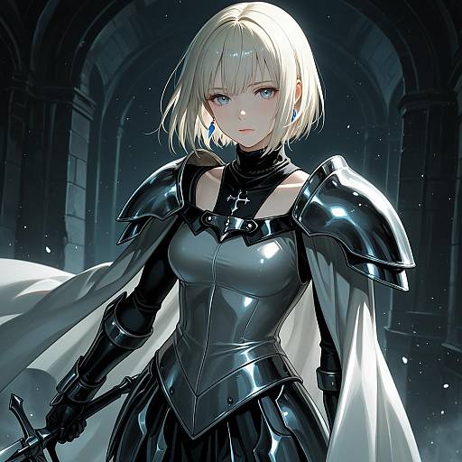Illustration of Clare (claymore), claymore (series) in the style of Km yama