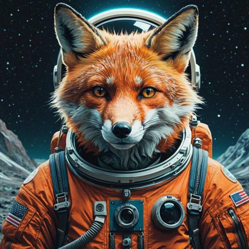 Fox Astronaut in Space Suit