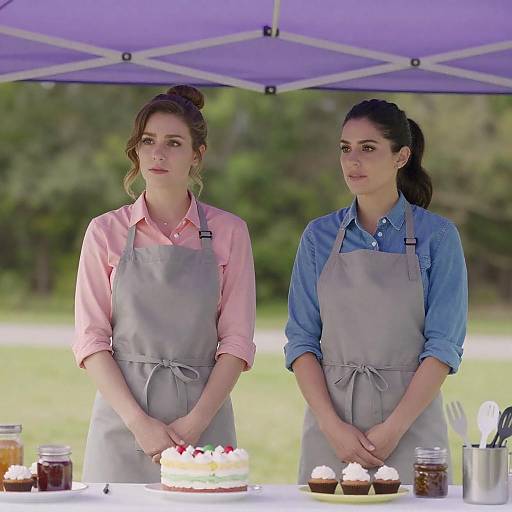 Outdoor Picnic Setup with Two Women