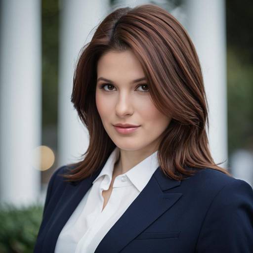 Professional Woman in Navy Blazer