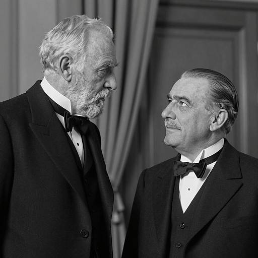 Intense Black and White Portrait of Two Men