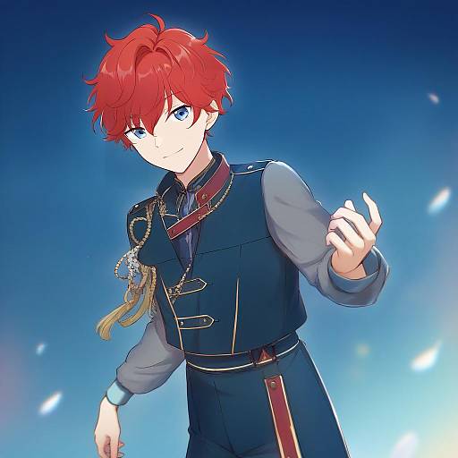 Illustration of Amagi hiiro, ensemble stars! in the style of Gulp5959