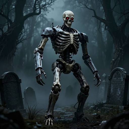 Gothic Horror Skeletal Robot