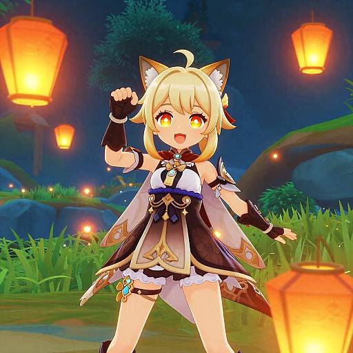 Fantasy Genshin Cat Girl Scene