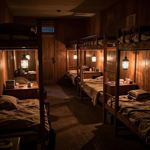 Atmospheric Nighttime Internado Dormitory